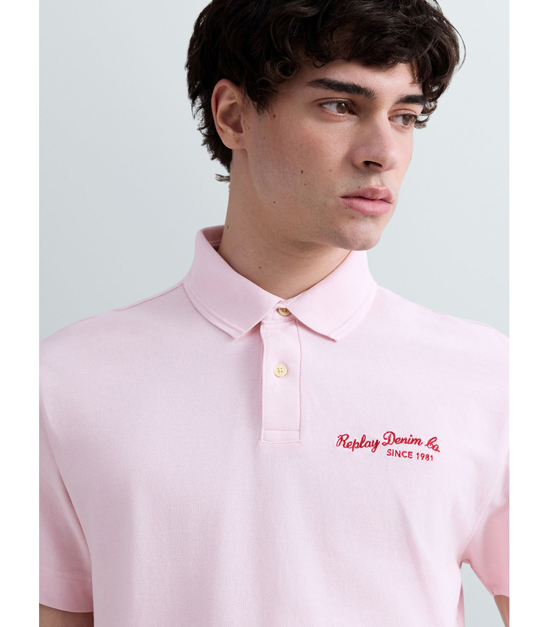 コットンピケポロシャツ 詳細画像 ペールピンク 7